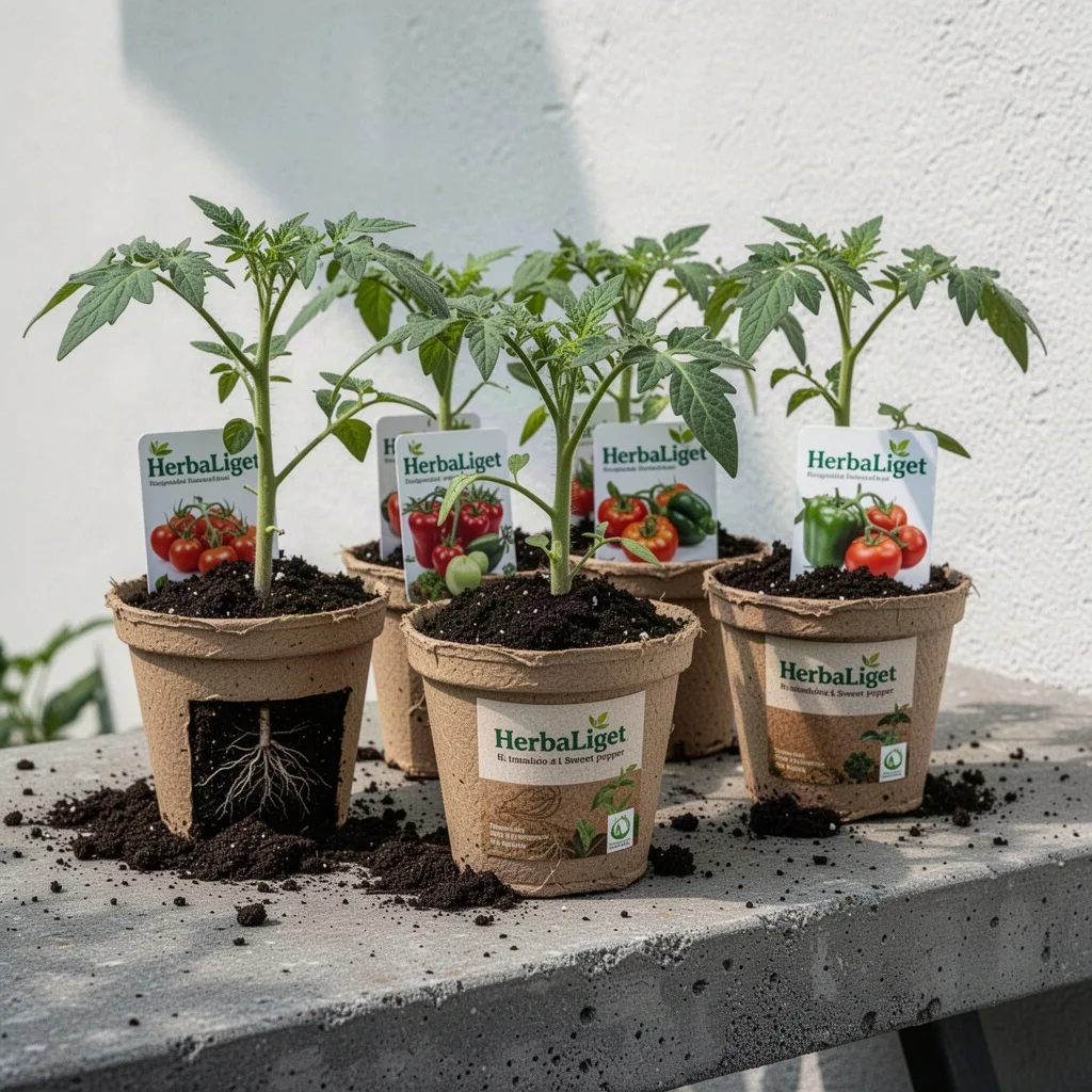 HerbaLiget Kézműves Koktélparadicsom és Balkonpaprika Palánta Csomag